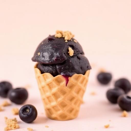 Blueberry Cheesecake ice cream cone