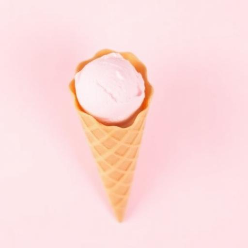 Cherry Blossom ice cream cone