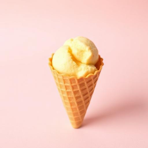 Mango Passionfruit ice cream cone
