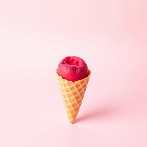 Strawberry Fields ice cream cone