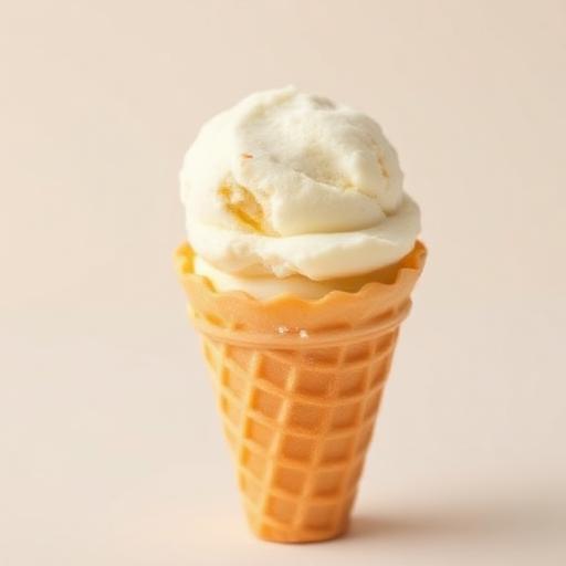 Vanilla Bourbon ice cream cone
